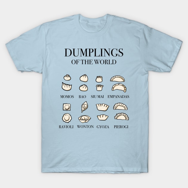 Dumplings of the World T-Shirt by Chigurena